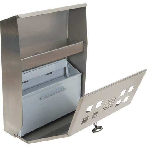 Smoking Receptacle, Wall-Mount, Stainless Steel, 1.6 Litres Capacity, 13-4/5" Height Sidevic Inc.
