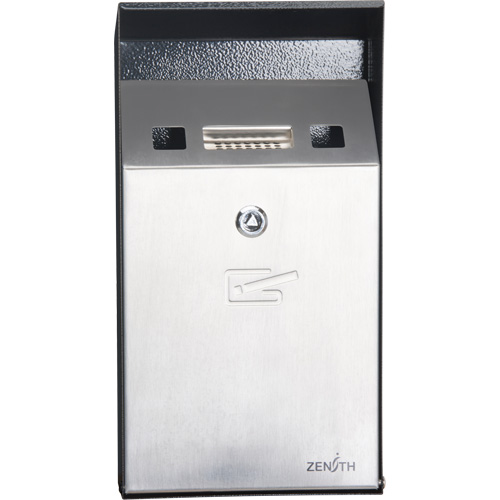 Smoking Receptacle, Wall-Mount, Stainless Steel, 1 Litre Capacity, 11-4/5" Height Sidevic Inc.