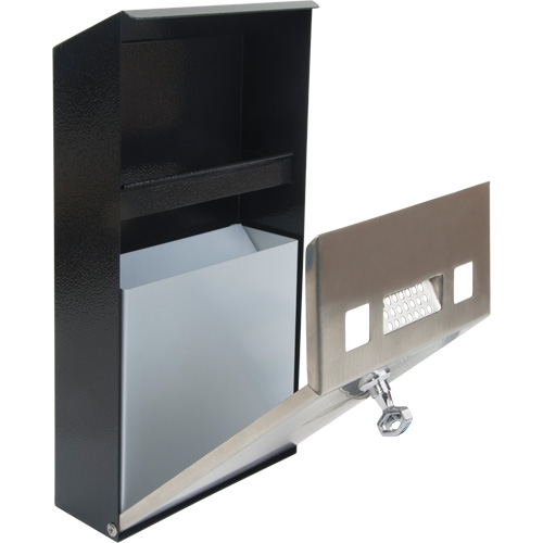 Smoking Receptacle, Wall-Mount, Stainless Steel, 1 Litre Capacity, 11-4/5" Height Sidevic Inc.