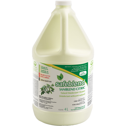Nettoyant d&eacute;sinfectant CITRIC &agrave; l'huile de menthe poivr&eacute;e, 4 L, Cruche Sidevic Inc.