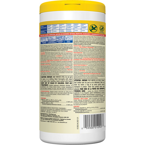 Disinfecting Wipes, 75 Count Sidevic Inc.