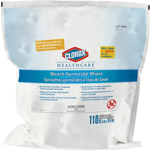 Healthcare&reg; Disinfecting Bleach Wipes Refill, 110 Count Sidevic Inc.
