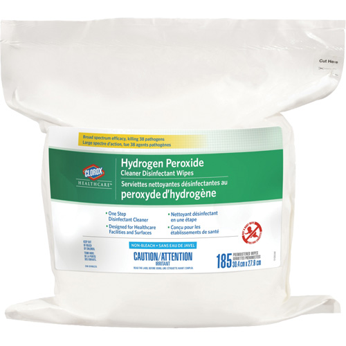 Lingettes d&eacute;sinfectantes et nettoyantes &agrave; base de peroxyde d'hydrog&egrave;ne Healthcare, 185 lingettes Sidevic Inc.