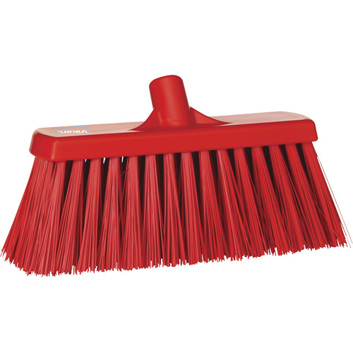 Balai-brosse robuste, Crins Ferme, 13", Polyester, Rouge Sidevic Inc.