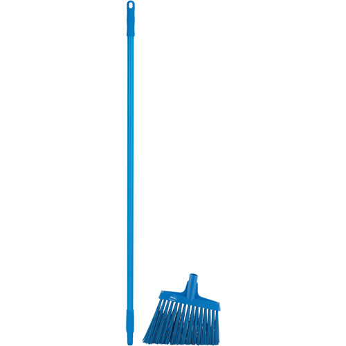 Angle Broom Head with Handle, X-Coarse Bristles, 12", Polyester, Blue Sidevic Inc.