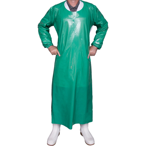 Top Dog 6 Mil. Gown, Large, Green, Polyurethane Sidevic Inc.