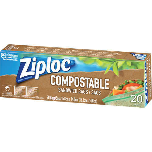 Sacs &agrave; sandwich compostables Ziploc Sidevic Inc.