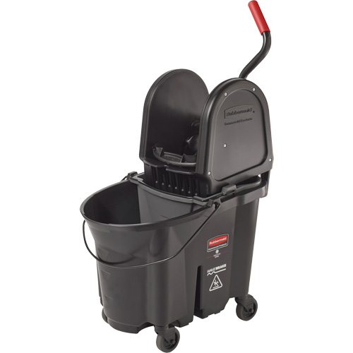 Seau et essoreuse Wavebrake, Pression vers le bas, 8,75 gal. US (35 pintes), Noir Sidevic Inc.