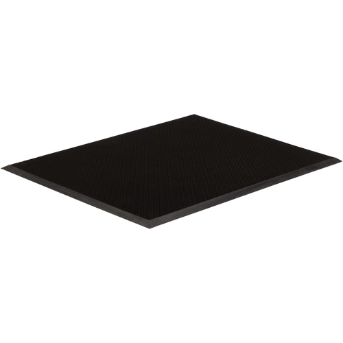 Tapis dentr&eacute;e Gritstop Fingermat, Caoutchouc, Grattoir Type, Motif Style pointe de doigt, 3' x 5', Noir Sidevic Inc.