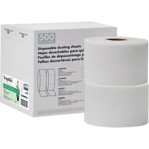 TrapEze&reg; Double Roll Disposable Dusting Sheets, Polyester, White Sidevic Inc.