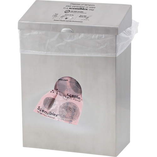 Contenant &agrave; d&eacute;chets & distributeur combin&eacute; Scensibles Sidevic Inc.