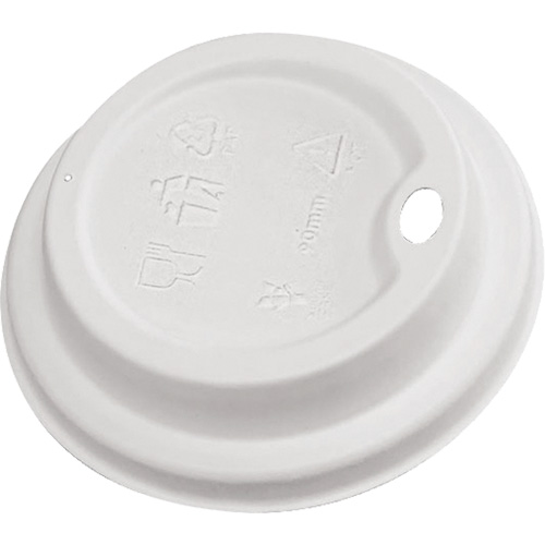 Couvercles &agrave; boire en d&ocirc;me blanc compostables Sidevic Inc.
