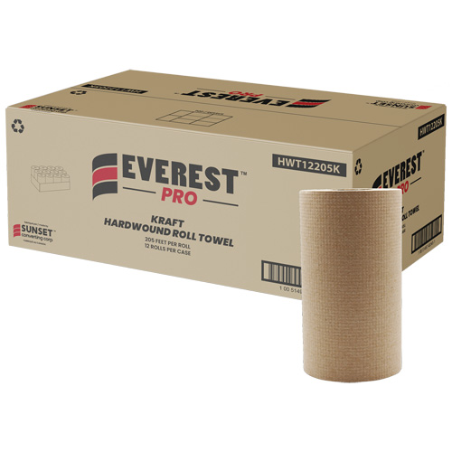 Kraft Hardwound Roll Towels, 1 Ply, Centre Pull, 205' L Sidevic Inc.