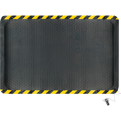 Hog Heaven Electrically Conductive Mat, 4' W x 6' L, 5/8" Thickness, Black/Yellow, Nitrile Sidevic Inc.