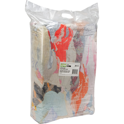 Recycled Material Wiping Rags, Terrycloth, Mix Colours, 25 lbs. Sidevic Inc.