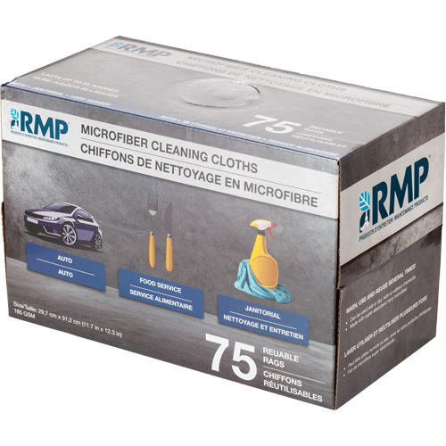Chiffons lavables pour le nettoyage, Microfibre, Blanc Sidevic Inc.