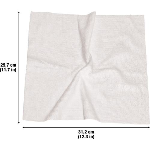 Chiffons lavables pour le nettoyage, Microfibre, Blanc Sidevic Inc.