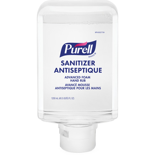 Mousse d&eacute;sinfectante avanc&eacute;e pour les mains ES10, 1200 ml, Cartouche de recharge, 70 % alcool Sidevic Inc.