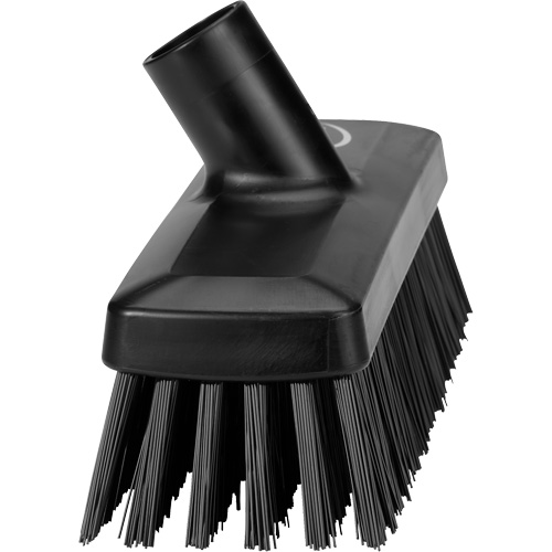 Compact Wall/Deck Broom, Stiff Bristles, 8-9/10", Polyester/Polypropylene, Black Sidevic Inc.