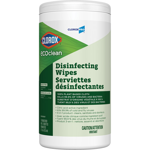Lingettes d&eacute;sinfectantes EcoClean, 75 lingettes Sidevic Inc.