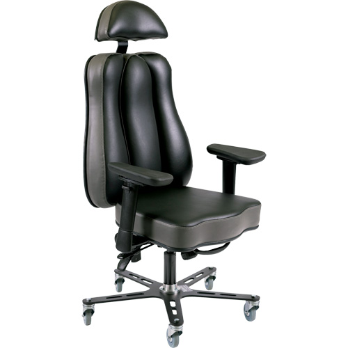 Synergo II 24h Ergonomic Chair, Vinyl, Black/Grey, 350 lbs. Capacity Sidevic Inc.
