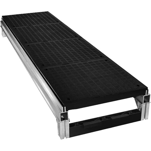 Trousse de plateforme de travail modulaire en aluminium lisse FOUNDATION, 18" la x 72" pr, Capacit&eacute; de 400 lb, Enti&egrave;rement soud&eacute; Sidevic Inc.