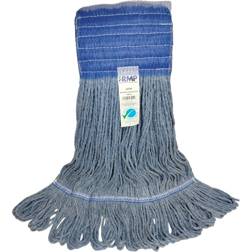 Wide-Band Mop Head, Antimicrobial/Floor Finishing/Specialty, Cotton/Rayon/Synthetic, Loop Style Sidevic Inc.