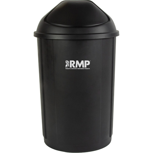 Bac &agrave; d&eacute;chets demi-rond avec couvercle, Poly&eacute;thyl&egrave;ne, 21 gal. US Sidevic Inc.
