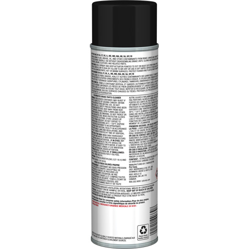 Nettoyant pour pi&egrave;ces de freins Pro Line avec tr&egrave;s faible teneur en COV, Canette a&eacute;rosol Sidevic Inc.