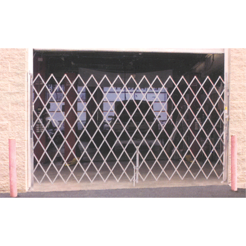 Galvanized Folding Security Gates, Fixed Single Folding, 4' L x 6' H Expanded Sidevic Inc.