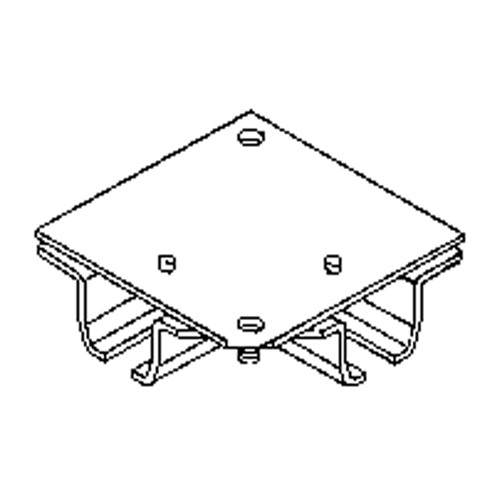 Raccord pour joint d'angle de 90° pour murs-rideaux mont&eacute;s au plafond Sidevic Inc.