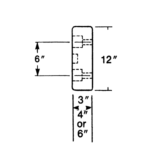 Molded Rubber Dock Guards, Rubber, 30" W x 4" D x 10" H Sidevic Inc.