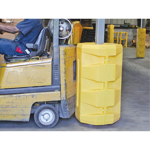 Protecteurs de colonne, Ouverture int&eacute;rieure 16" x 16", 31" lo x 31" la x 42" h, Jaune Sidevic Inc.