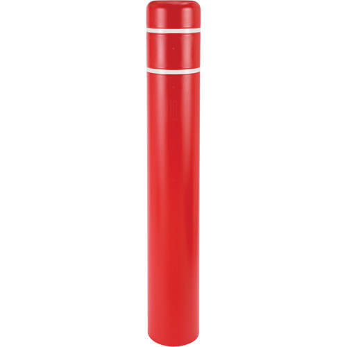 Polyethylene Bollard Covers, 4-1/2" Dia. x 64" L, Red Sidevic Inc.