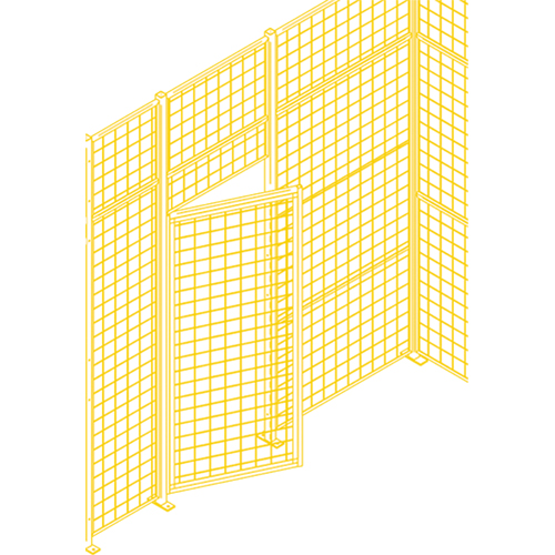 Composantes pour partitions & cloisons grillag&eacute;es - Portes battantes, 4' la x 7' h Sidevic Inc.