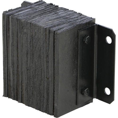 Laminated Dock Bumper, Horizontal, Rubber, 12" W x 6" D x 10" H Sidevic Inc.