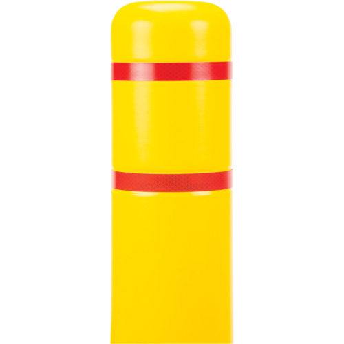 Capuchon en poly&eacute;thyl&egrave;ne pour borne de protection, 4-1/2" dia. x 52" l, Rouge/Jaune Sidevic Inc.