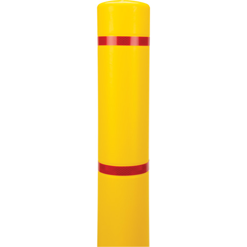 Capuchon en poly&eacute;thyl&egrave;ne pour borne de protection, 4-1/2" dia. x 64" l, Rouge/Jaune Sidevic Inc.