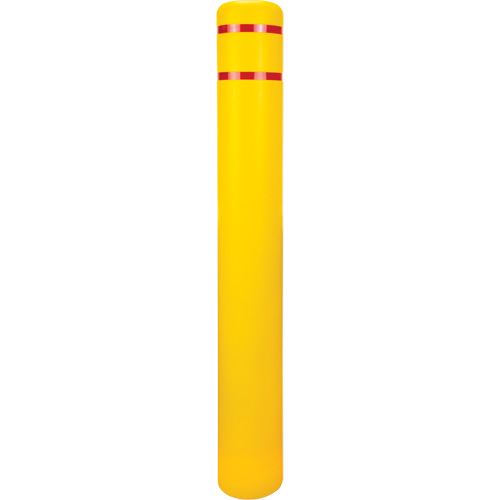 Capuchon en poly&eacute;thyl&egrave;ne pour borne de protection, 6-5/8" dia. x 52" l, Rouge/Jaune Sidevic Inc.