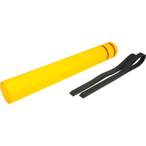 Capuchon en poly&eacute;thyl&egrave;ne pour borne de protection, 6-5/8" dia. x 52" l, Rouge/Jaune Sidevic Inc.
