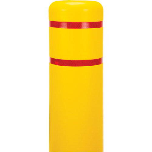Capuchon en poly&eacute;thyl&egrave;ne pour borne de protection, 6-5/8" dia. x 52" l, Rouge/Jaune Sidevic Inc.