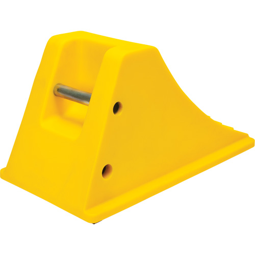 Cales de roue avec surface antid&eacute;rapante en caoutchouc, Polyur&eacute;thane, Jaune, 11-1/4" la x 21" p x 12-1/4" h Sidevic Inc.