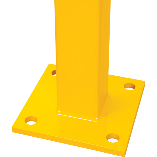 Poteau de coin pour garde-corps l&eacute;gers, Acier, 42" h, Jaune s&eacute;curit&eacute; OSHA Sidevic Inc.