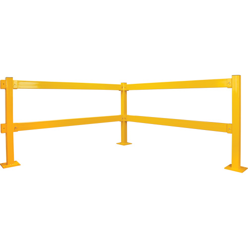 Poteau d'extr&eacute;mit&eacute; pour garde-corps l&eacute;gers, Acier, 42" h, Jaune s&eacute;curit&eacute; OSHA Sidevic Inc.