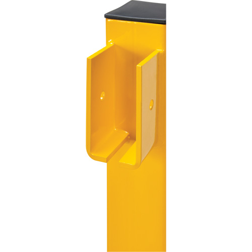 Poteau de coin pour garde-corps l&eacute;gers, Acier, 42" h, Jaune s&eacute;curit&eacute; OSHA Sidevic Inc.