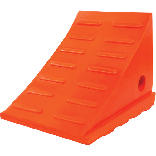 35 Ton General Purpose Wheel Chock, Urethane, Orange Sidevic Inc.