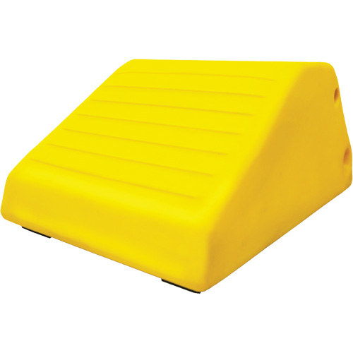 255 Ton Large Equipment Wheel Chock with Handle & Hole, Urethane, Yellow Sidevic Inc.