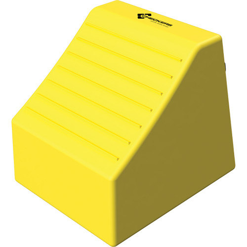 Checkers Safety Heavy-Duty Ultra Class Mining Wheel Chock without Bracket, HDPE, Yellow, 14-1/2" W x 17-1/2" D x 16" H Sidevic Inc.