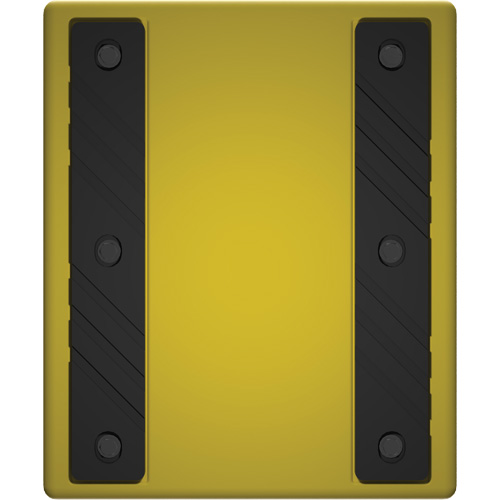 Checkers Safety Heavy-Duty Ultra Class Mining Wheel Chock without Bracket, HDPE, Yellow, 14-1/2" W x 17-1/2" D x 16" H Sidevic Inc.