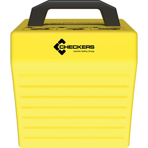 Checkers Safety Heavy-Duty Ultra Class Mining Wheel Chock without Bracket, HDPE, Yellow, 14-1/2" W x 17-1/2" D x 16" H Sidevic Inc.